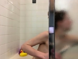 Solo fun in the shower