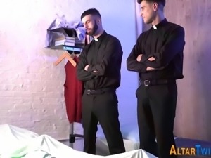 Catholic twink gets ass rimmed