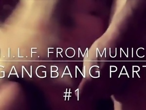 Hot German MILF - Homemade Gangbang 1