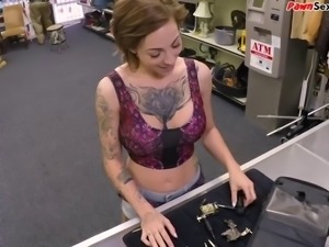 Inked Amateur Pawnshop Fingered And Fucked By A Guy Pov
