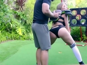 Football training for MILF ends on her coachs big cock