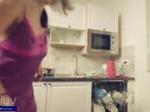 Young Busty MILF wants to Fuck instead of Cleaning the Kitchen - Milaluv