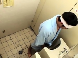 Petite Asian nurse fucked by a horny patient in the toilet