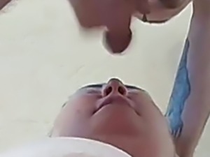 filling her mouth with cum after oral sex