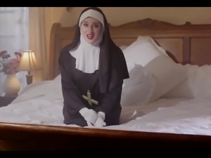 Sexy Slim Nun Confesses Her Sinful Lust To Her Priest Stepdad And Takes His Cock