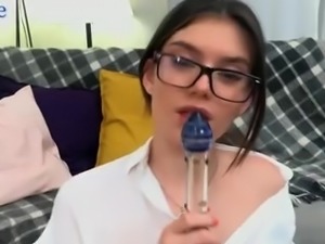 Schoolgirl plays with her pussy instead of homework - True Amateurs
