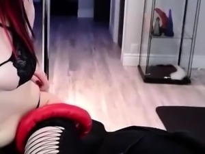 Chhurryu - busty redhead camgirl in cosplay masturbation