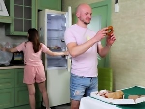 Cock hungry teen indulging in forbidden desires with stepdad