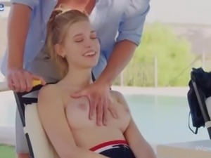 Slender model Freya Mayer enjoys sensual fuck outdoors