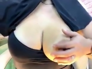 Big boobs milf masturbates with her dildo