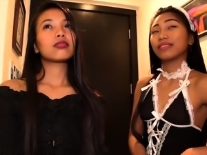 Naughty Asian Maids Juicy Pussy Pleasured By Big Cock