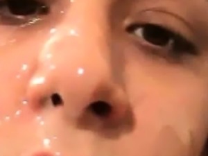 Pov homemade amateur facial cumshot and blowjob