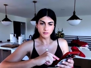 Amateur striptease and Solo masturbation
