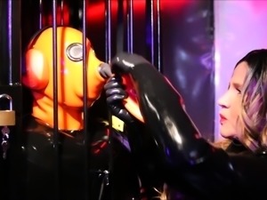 Naughty blonde femdom fetish hottie rams ass with strapon