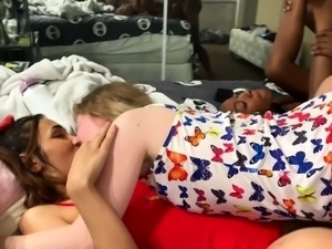 Actual amateurs filming themselves having group sex