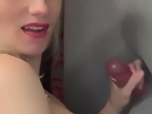 Hot Gloryhole Creampie For A Cute Short Haired Raven 4